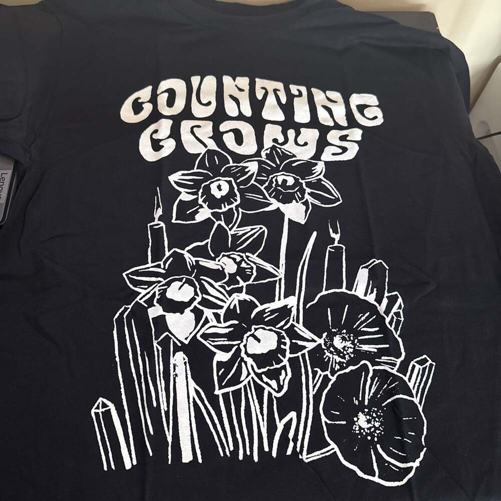 Counting‎ Crows rock band T-shirt black Short sleeve Size Small